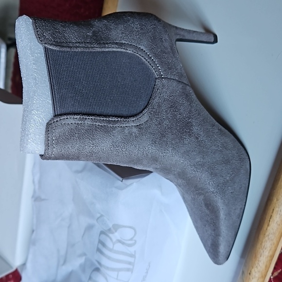 Dream Pairs Grey Suede Stiletto Ankle Boots Women’s Pointed Toe Heel High 3.25” - Picture 10 of 17